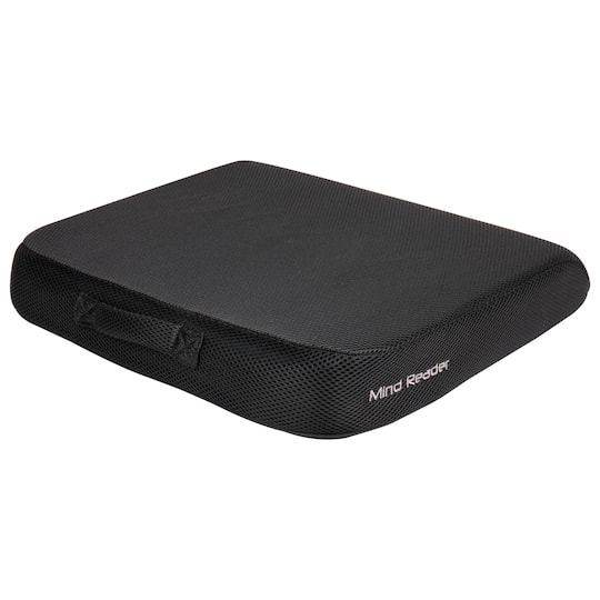 Mind Reader 18" Black Anti-Slip Seat Cushion with Carry Handle